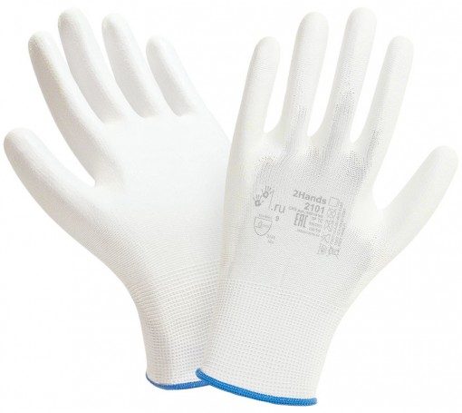 Перчатки нейлоновые с полиуретановым покрытием 2Hands Air 2101 (Ту Хэндс Эйр)