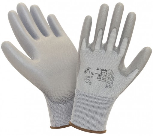 Перчатки нейлоновые с полиуретановым покрытием 2Hands Air 2105 (Ту Хэндс Эйр)
