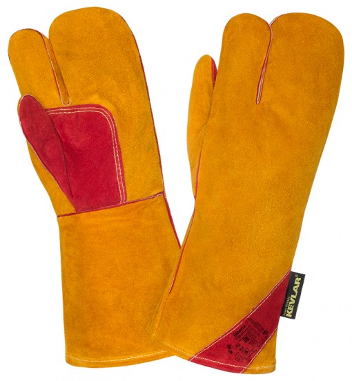 Краги спилковые трехпалые утепленные Siberia T19-11-ru