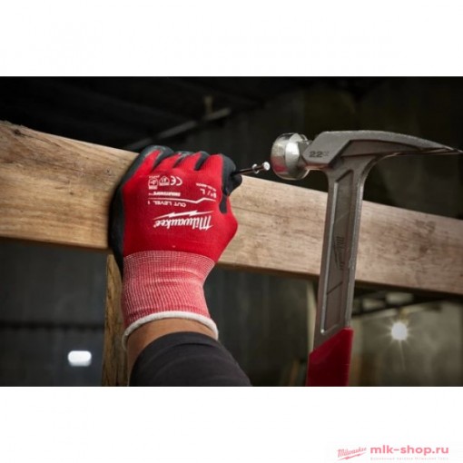 Перчатки с нитрильным покрытием MILWAUKEE WINTER CUT LEVEL уровень 1/A утепленные