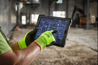 Перчатки с полиуретановым покрытием MILWAUKEE HI-VIS CUT LEVEL уровень 5/E