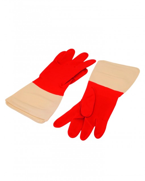 Перчатки хозяйственные латексные сверхпрочные Биколор