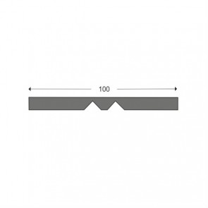 Профиль защитный самоклеющийся сигнальный тип W8 1000 см